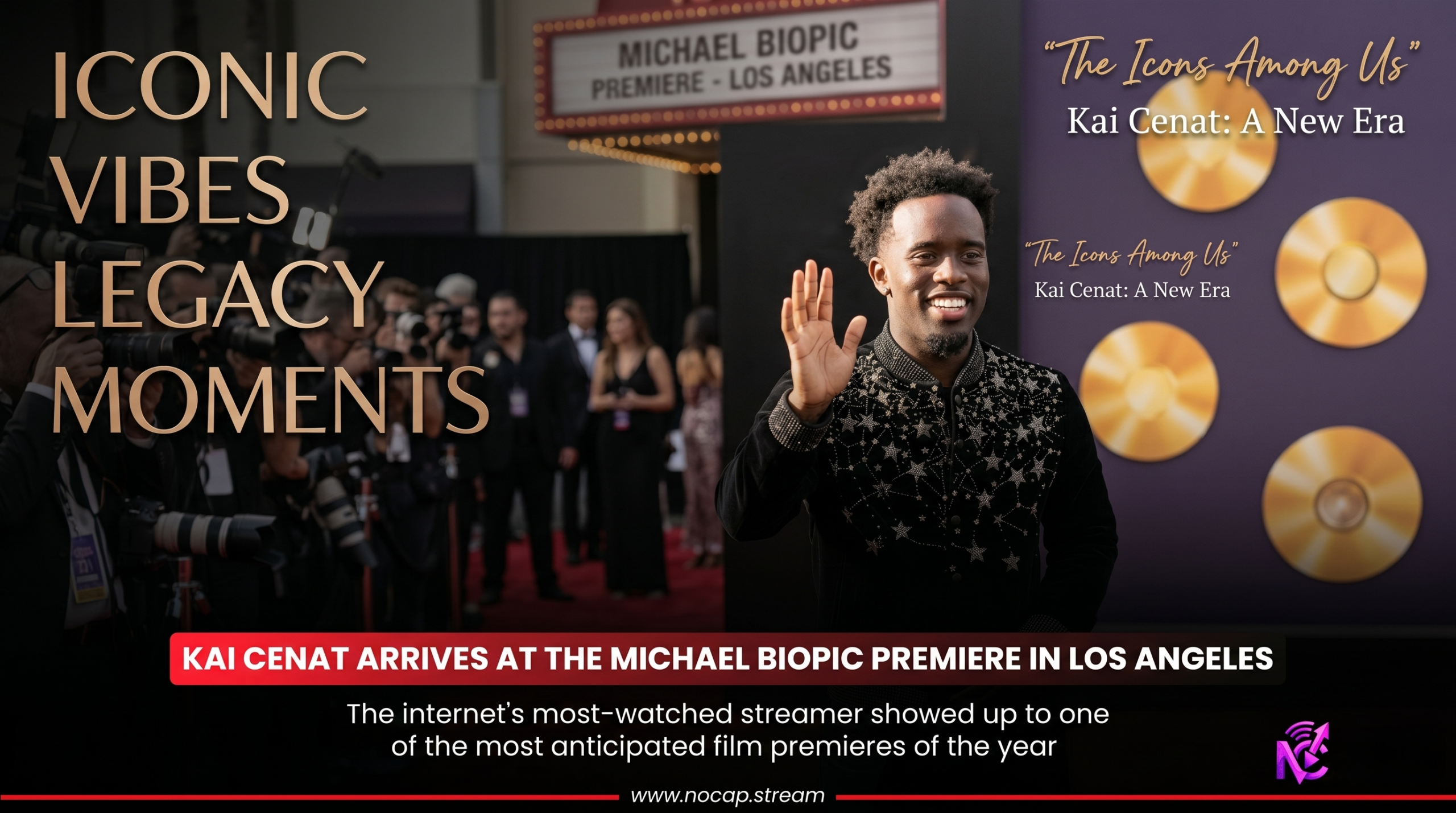 Kai Cenat Hits the Red Carpet at the Hollywood Premiere of the Michael Jackson Biopic
